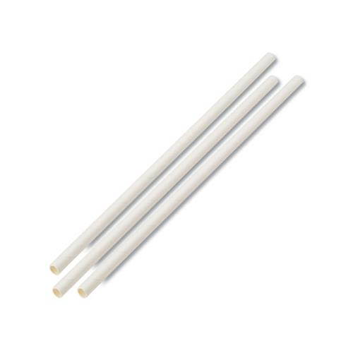 Individually Wrapped Paper Straws, 7 3/4" x 1/4", White, 3200/Carton PPRSTRWWR