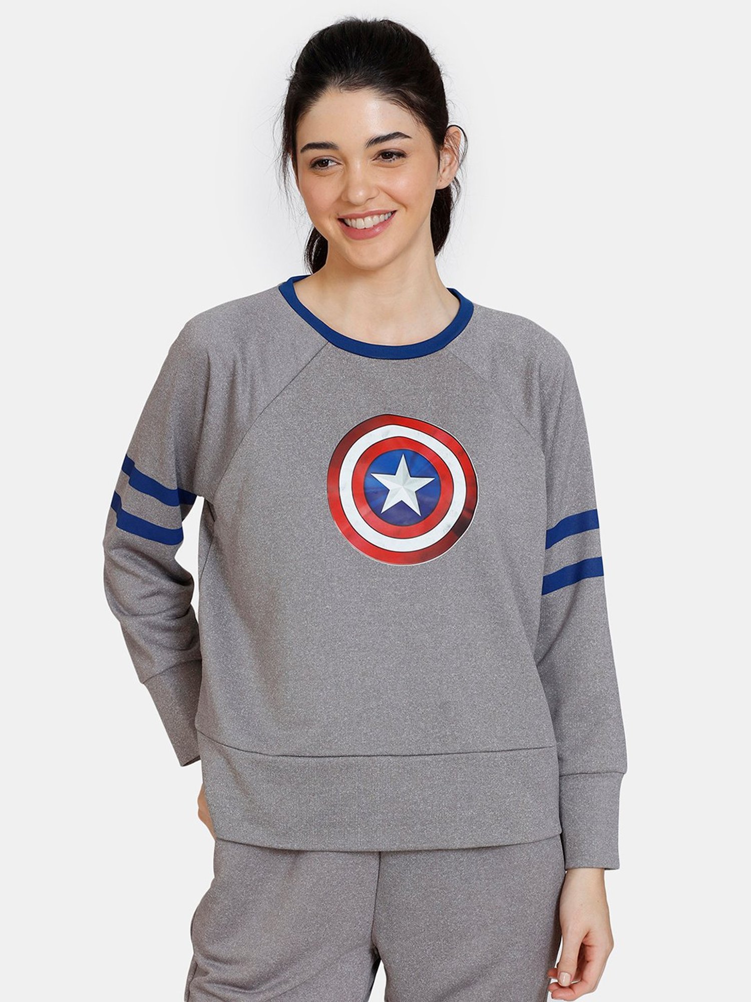 Zelocity by Zivame Grey Printed T-Shirt