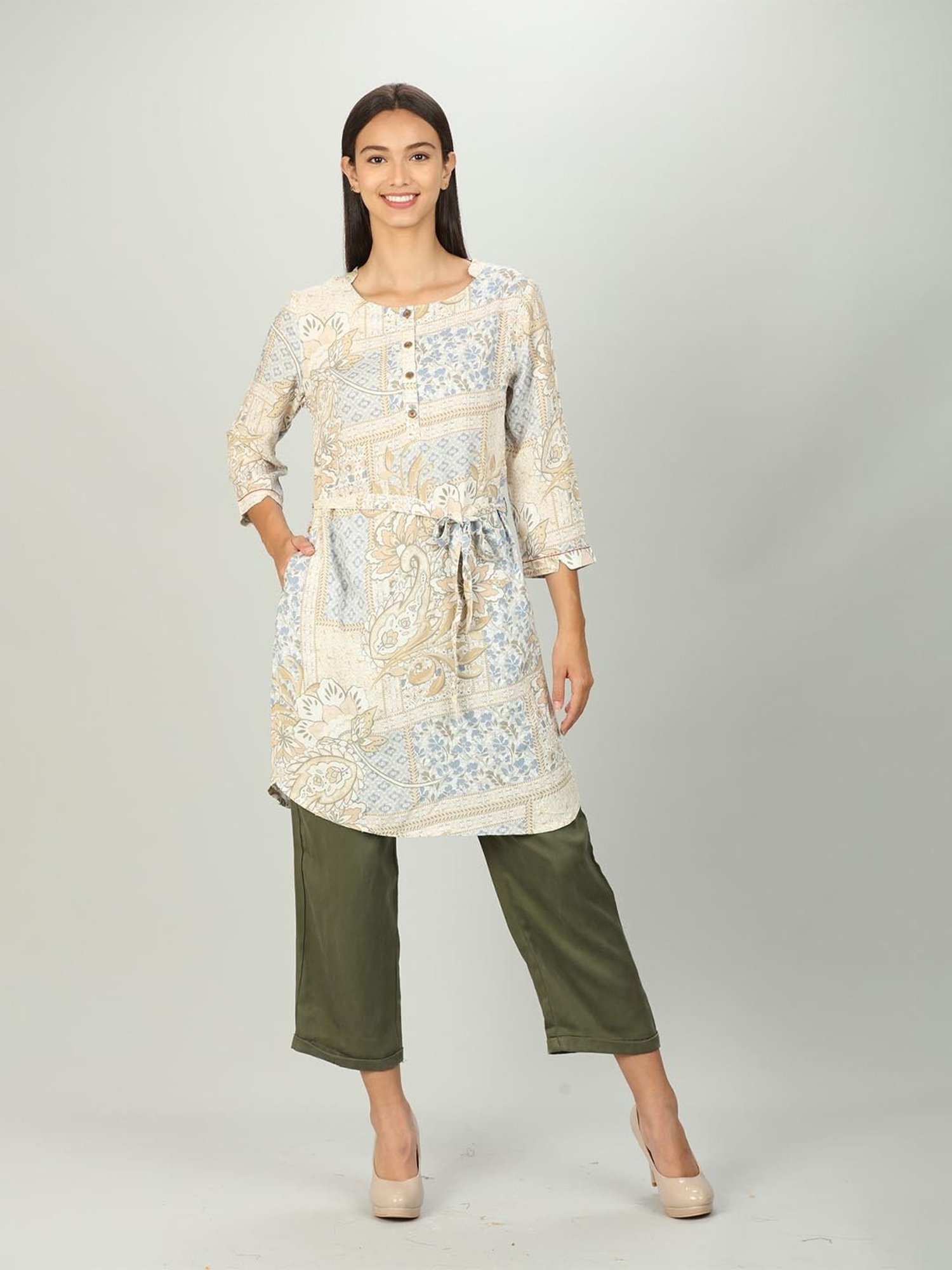 Mustard Olive Regular Fit Pants