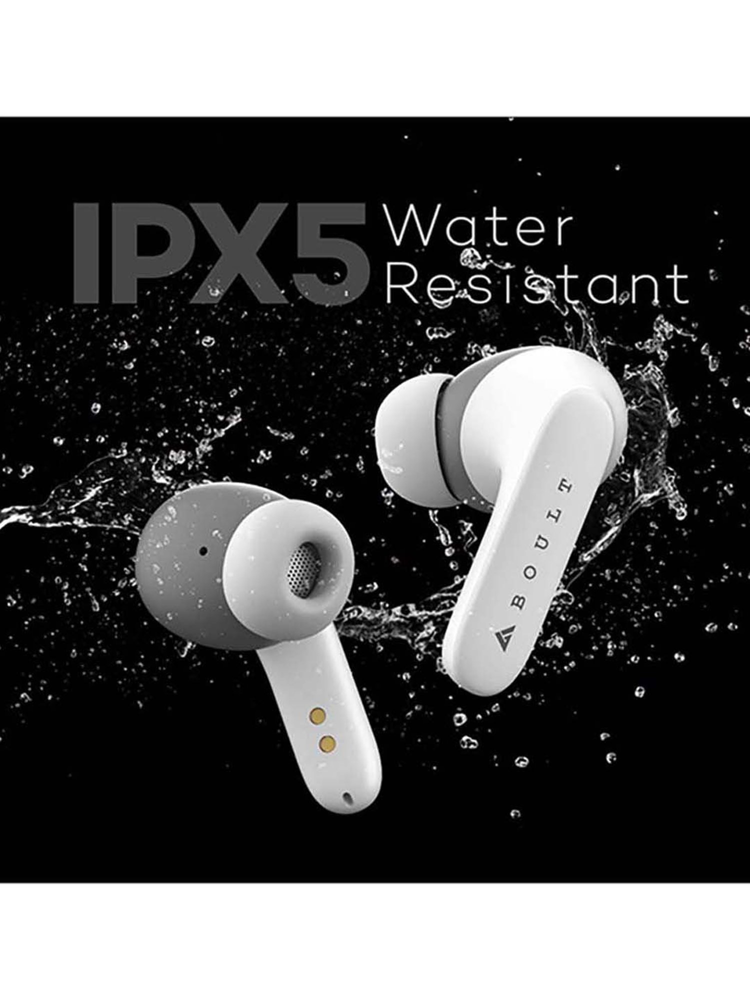 Boult Audio AirBass Y1 True Wireless Bluetooth Earbuds with Mic (White)