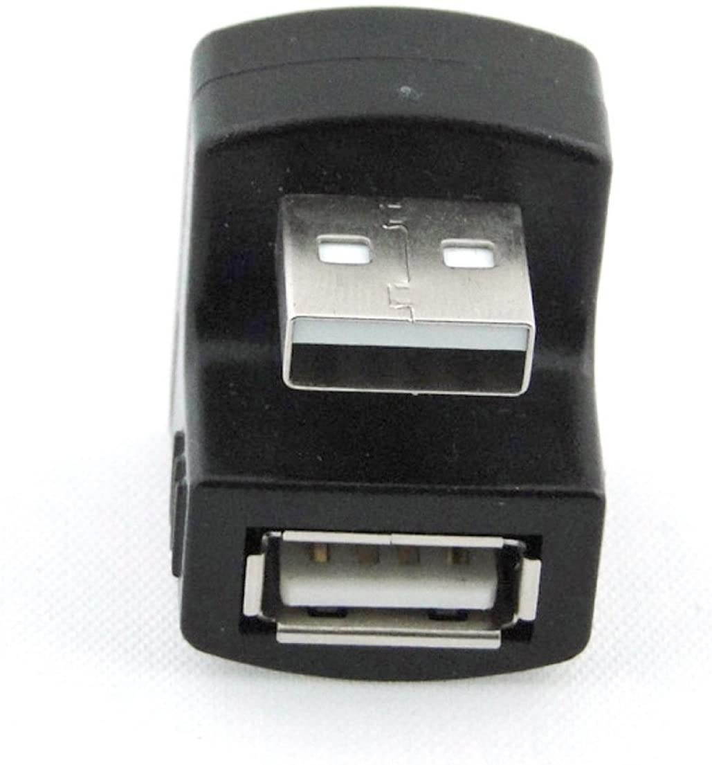 CY USB 2.0 A Extension Adapter Male to Female Right Angled 90 180 Degree Black