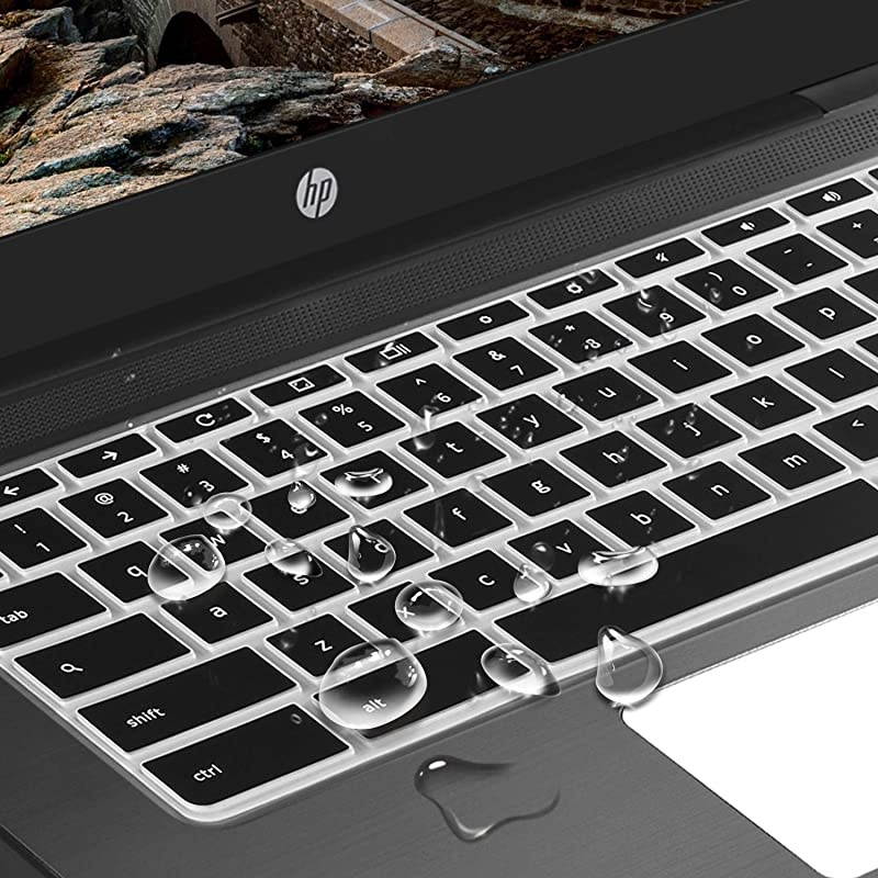 for hp Chromebook 11 Keyboard Cover Skin,hp Chromebook x360 11.6 inch,HP Chromebook 11 G2,G3,G4,G5(G6 EE) 11.6 Inch Chromebook Protective Skin(NOT Fit HP Chromebook G5 EE)(Gradualblue+Clear)