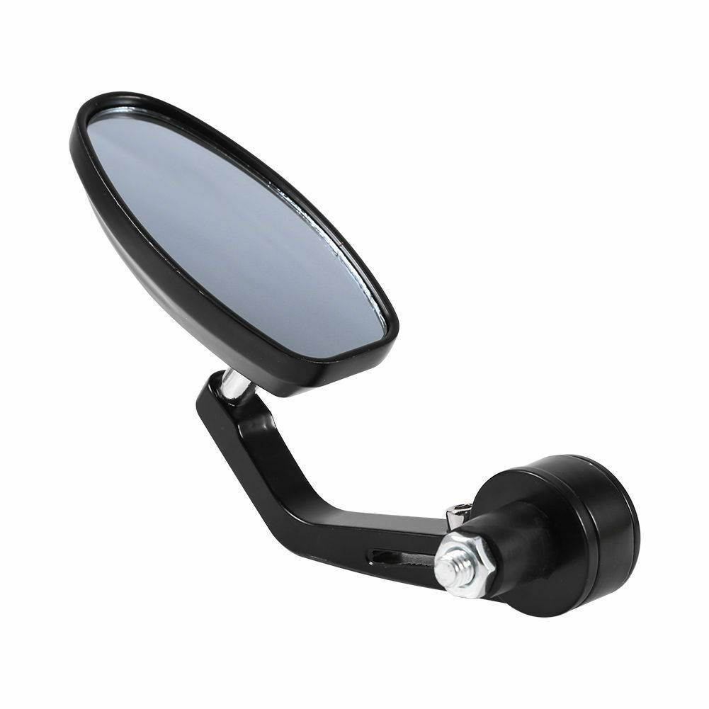 1 Pair Universal 7/8" Bar End Motorcycle Aluminum Side Rearview Mirror Black