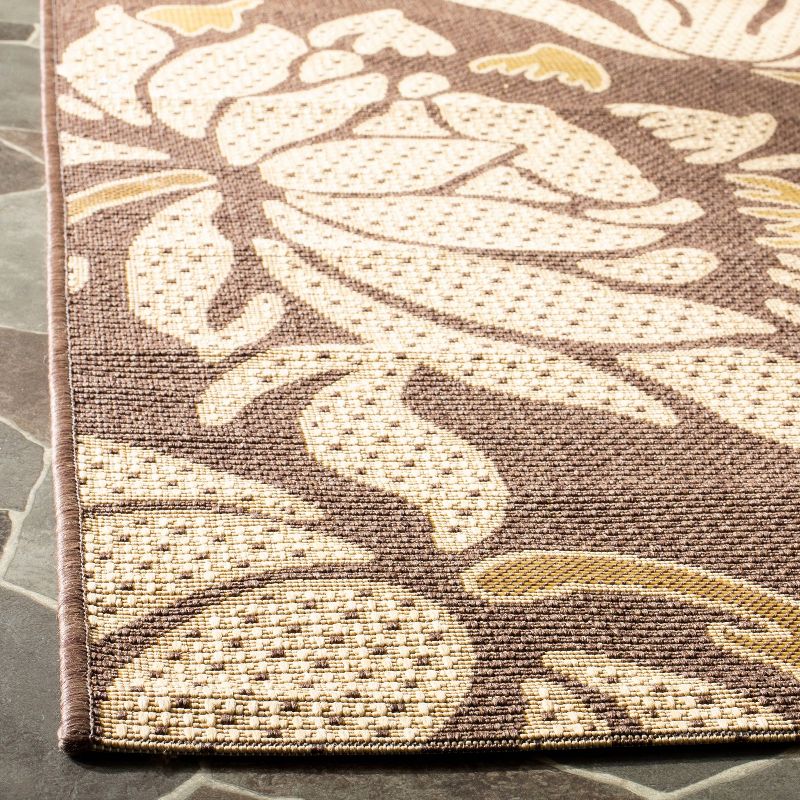 8' x 10' Le Soleil Outdoor Rug Black/Ivory - Linon