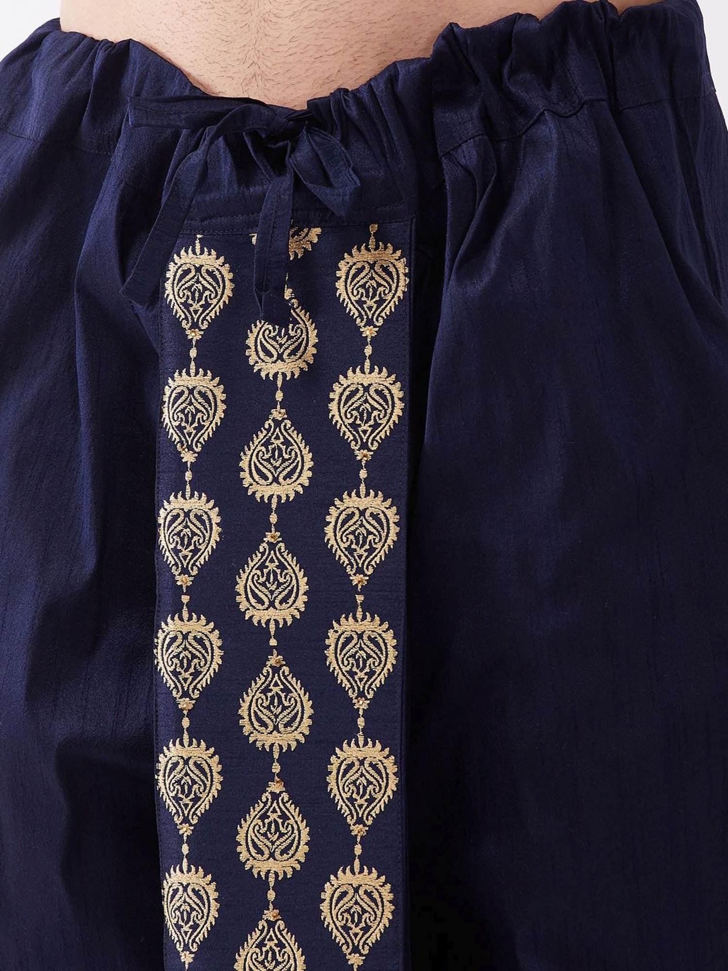 Vastramay Beige Straight Fit Printed Ethnic Suits