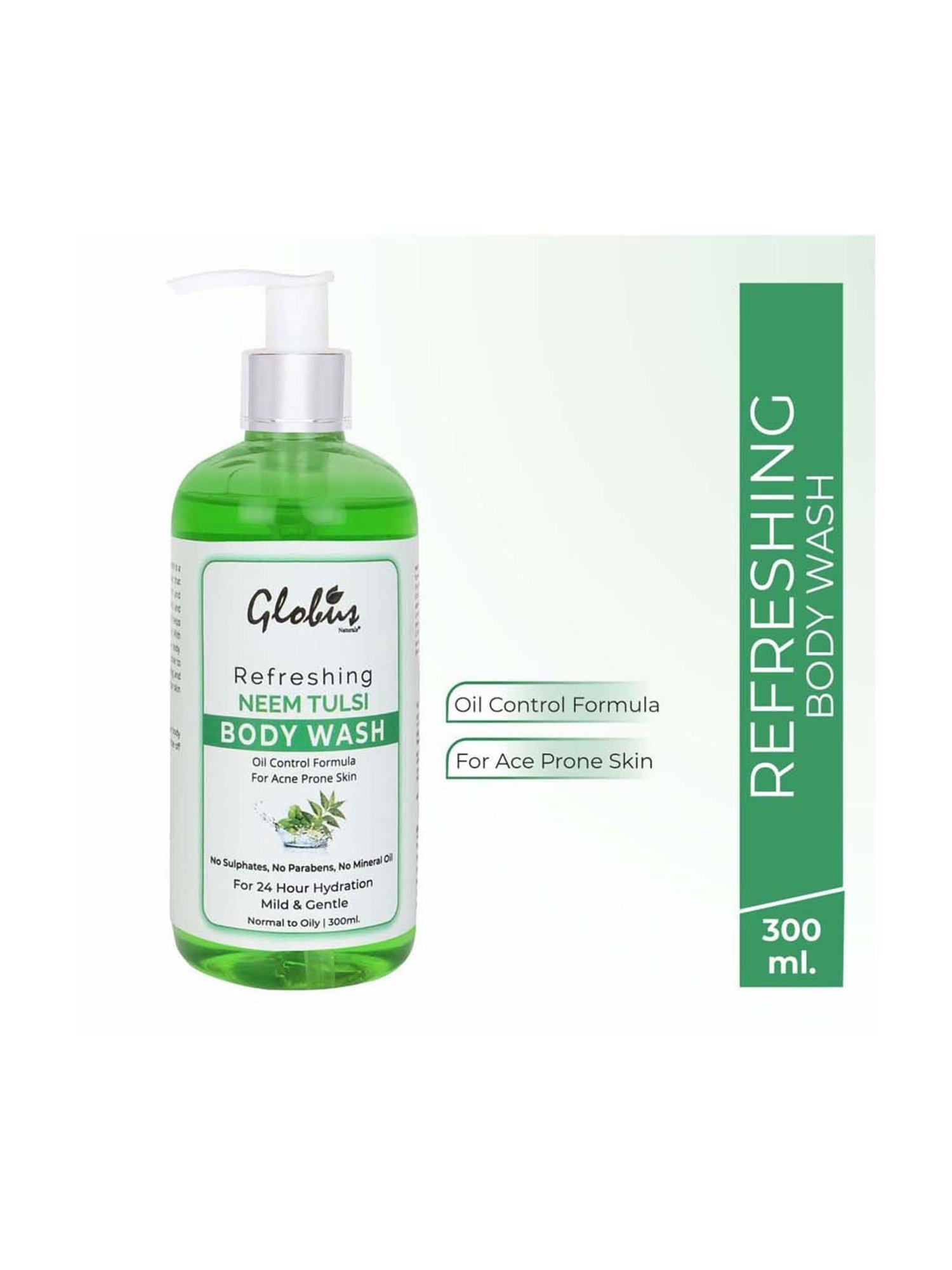 Globus Naturals Refreshing Neem Tulsi Body Wash - 300 ml