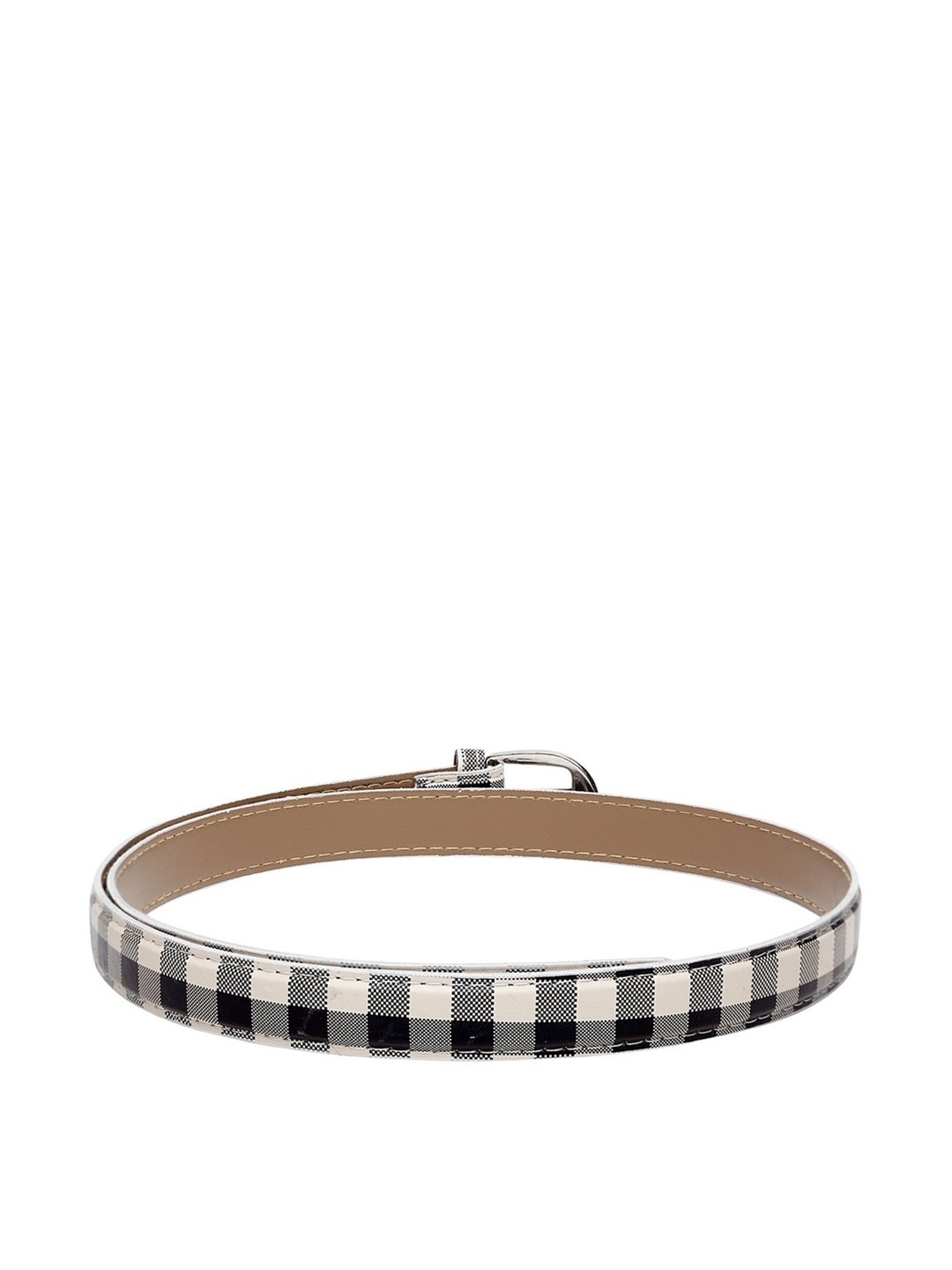 Apsis White & Black Waist Belt for Women