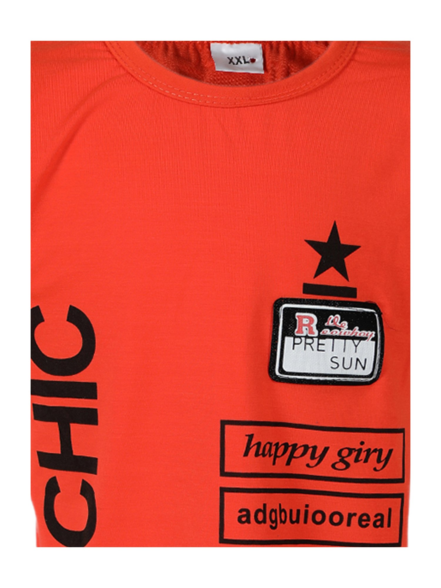 Passion Petals Kids Orange Cotton Printed T-Shirt