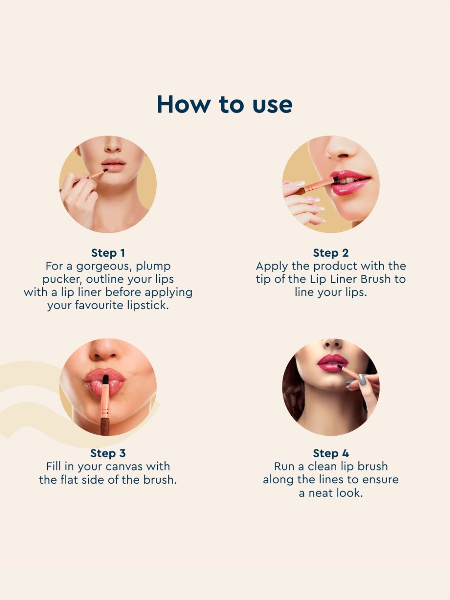 GUBB Lip Brush for Lipstick & Lip Gloss Application, Lipstick Makeup Brush