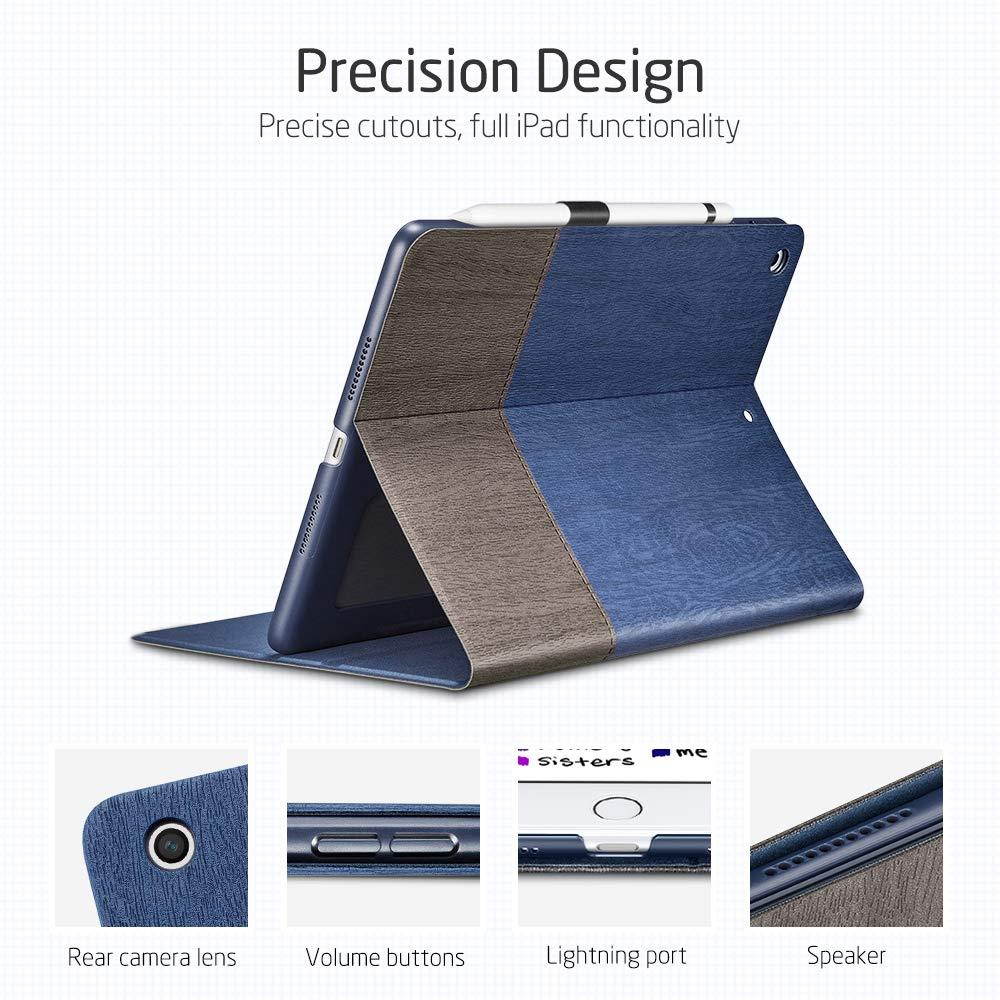 ESR Case for iPad Air 3 Case with Pencil Holder, Book Cover Design Multi-Angle Viewing Stand,Smart Cover Auto Sleep/Wake Urban Premium Folio Case Specially Designed for iPad Air 3 10.5 2019,Knight