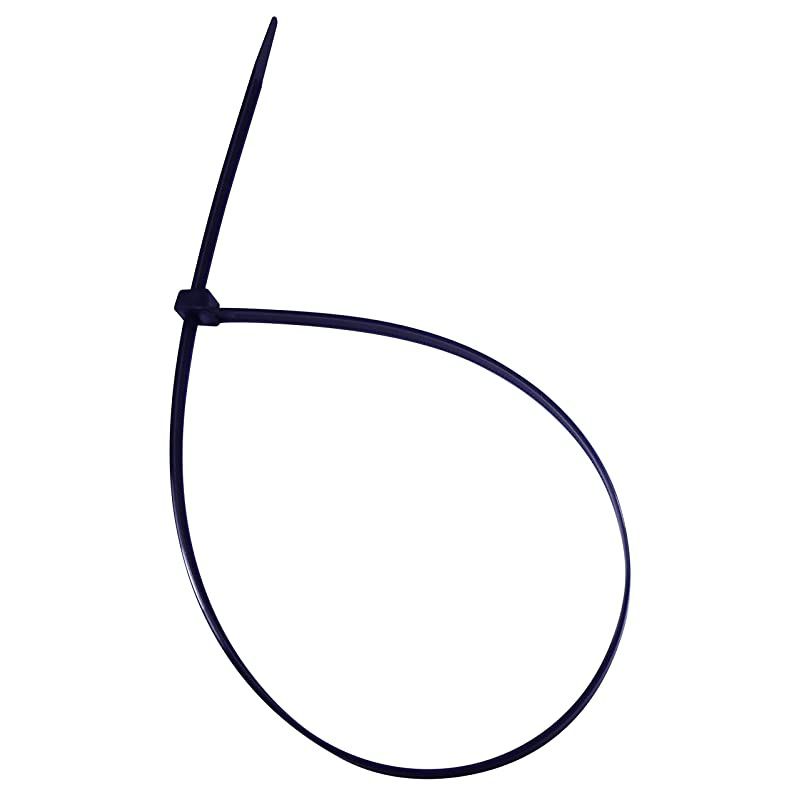 Plenum Rated HVAC Cable Ties 24-in 175 Lb Heavy Duty Self Locking UV Resistant Black Zip Ties, 50 Pack, UL Listed, Contractor Quality and Strength