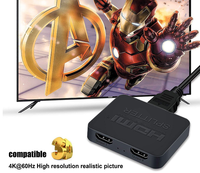 Hdmi 2.0 Distributor HDMI 1 to 2,HDMI 1 in 2 out 4K 60Hz hdcp2.2 Splitter
