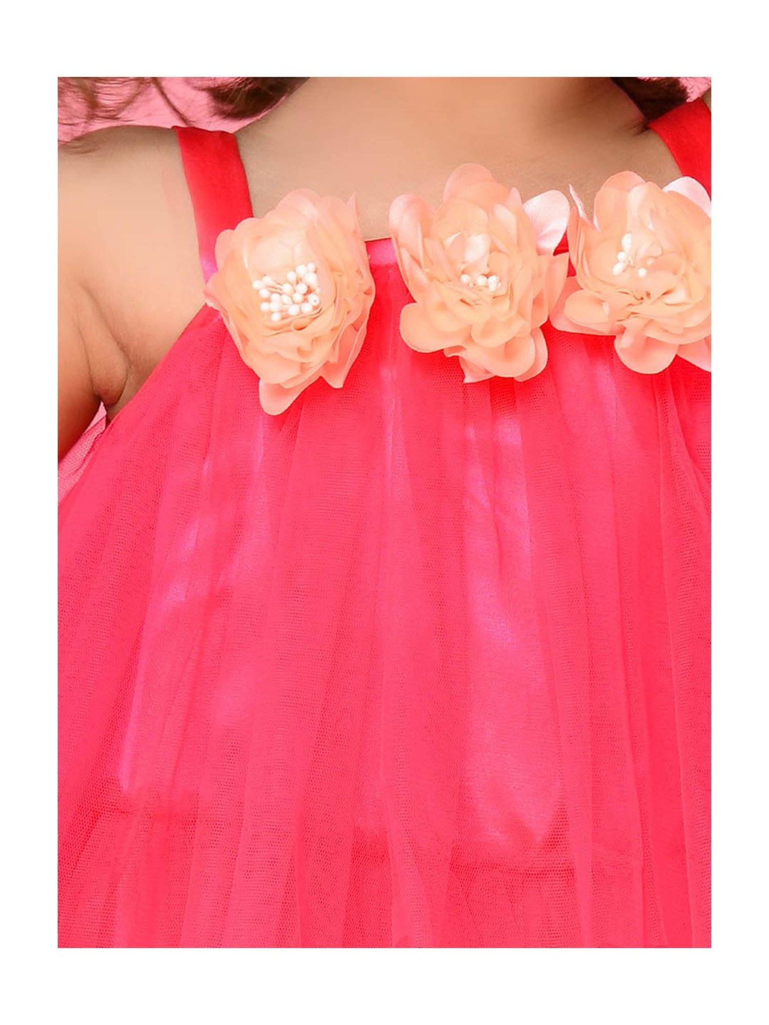 Saka Designs Kids Pink Applique Dress