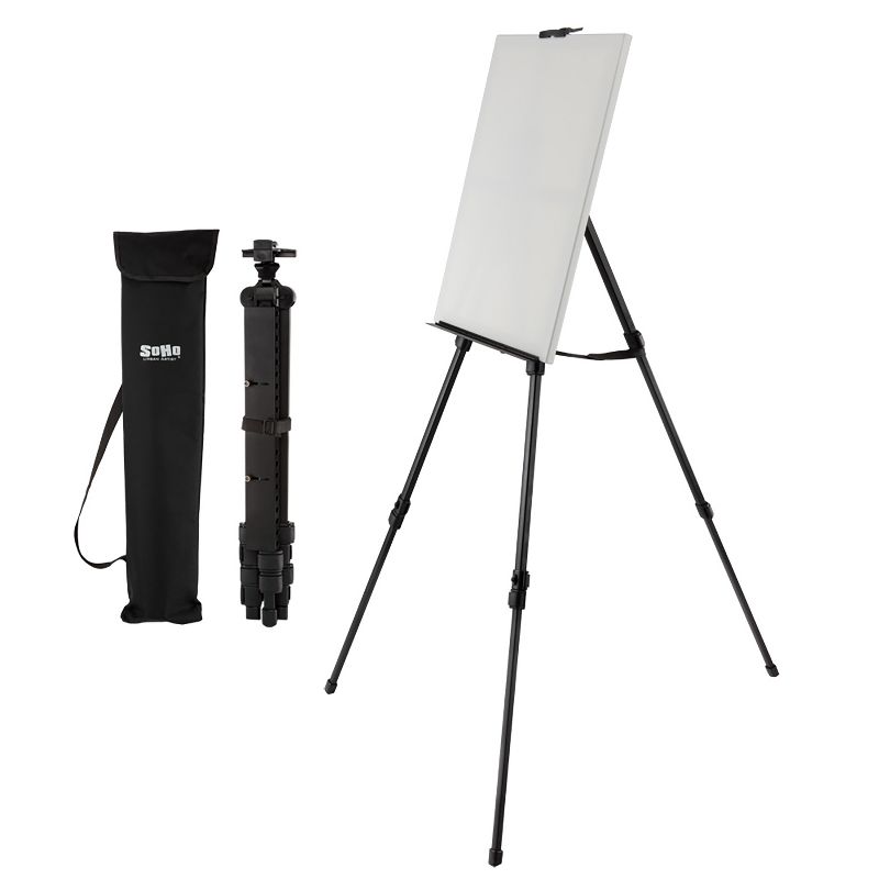 Soho Urban Artist Plein Air Aluminum Easel - Black with Carry Bag