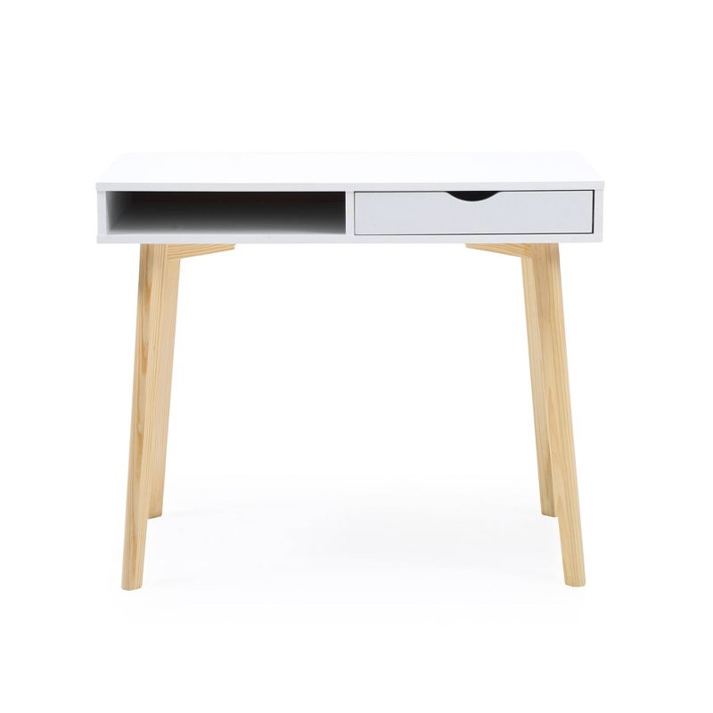 Austin Modern Office Desk with Storage Drawers White - AC Pacific