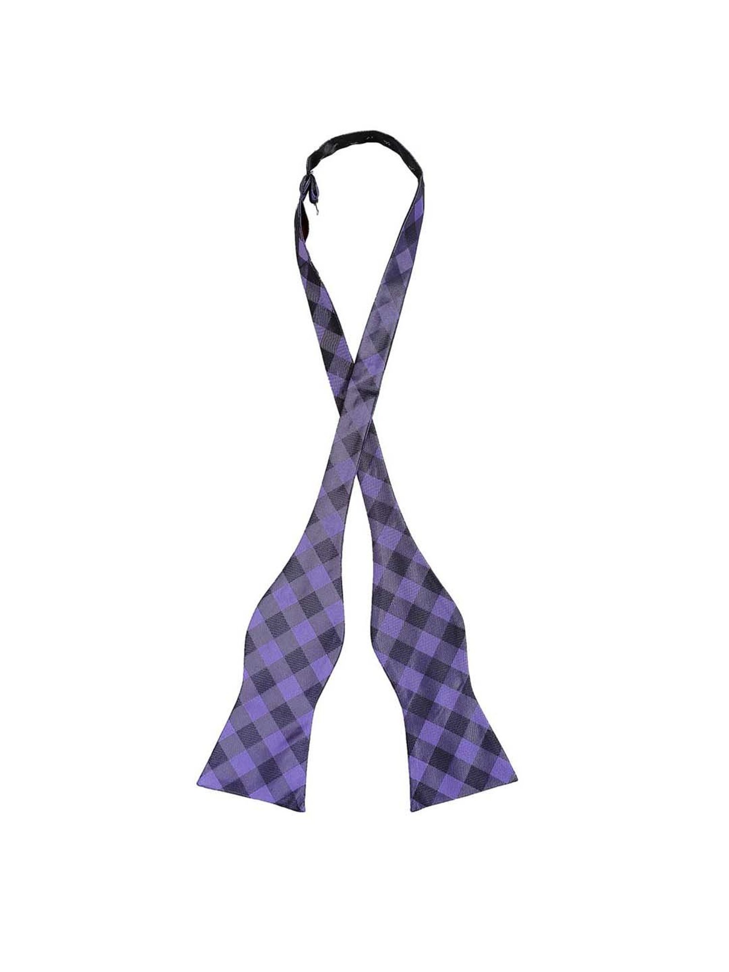 Alvaro Castagnino Purple Checks Bow Tie