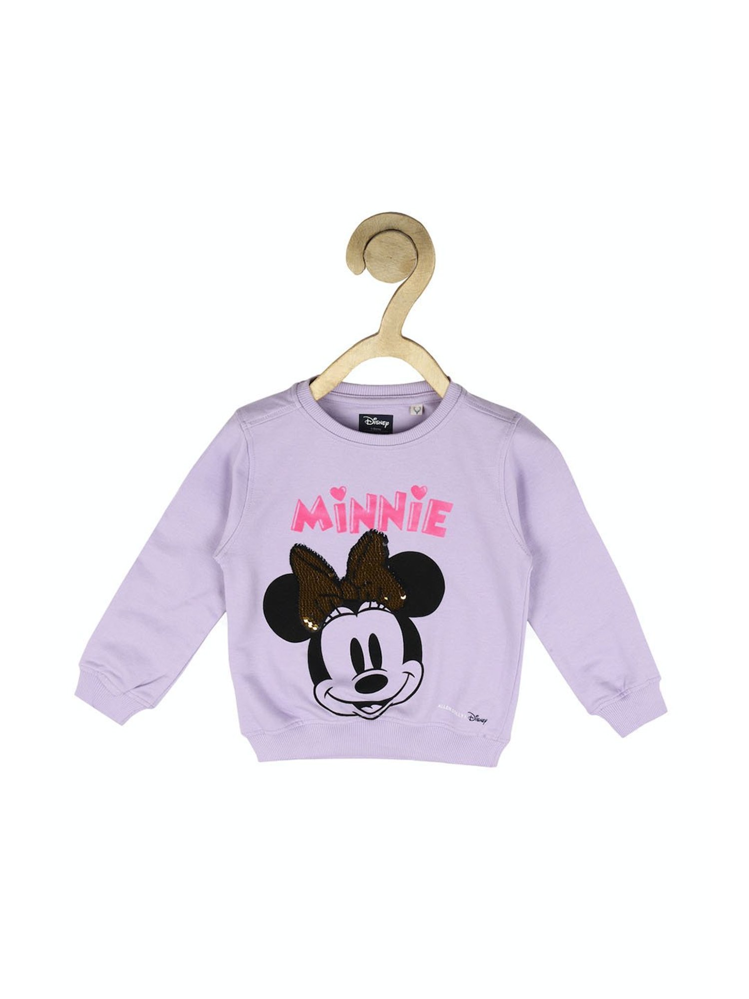 Allen Solly Kids Purple Embellished Full Sleeves Sweatshirt