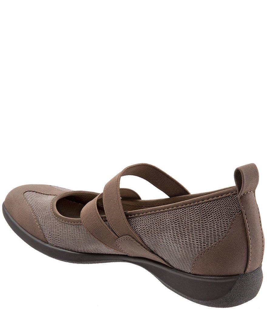 Trotters Josie Mary Jane Suede and Lizard Embossed Slip-On Shoes