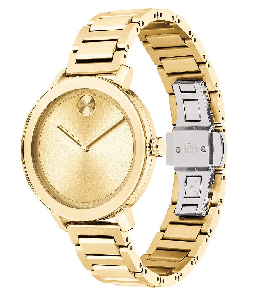 Movado Bold Evolution Pale Gold Bracelet Swiss Quartz Watch