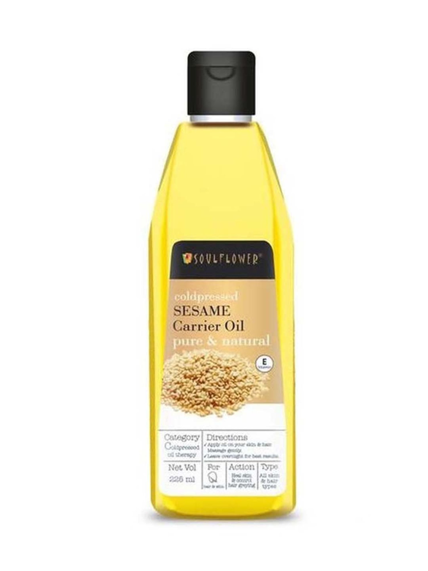 Soulflower Coldpressed Sesame Carrier Oil - 225 ml