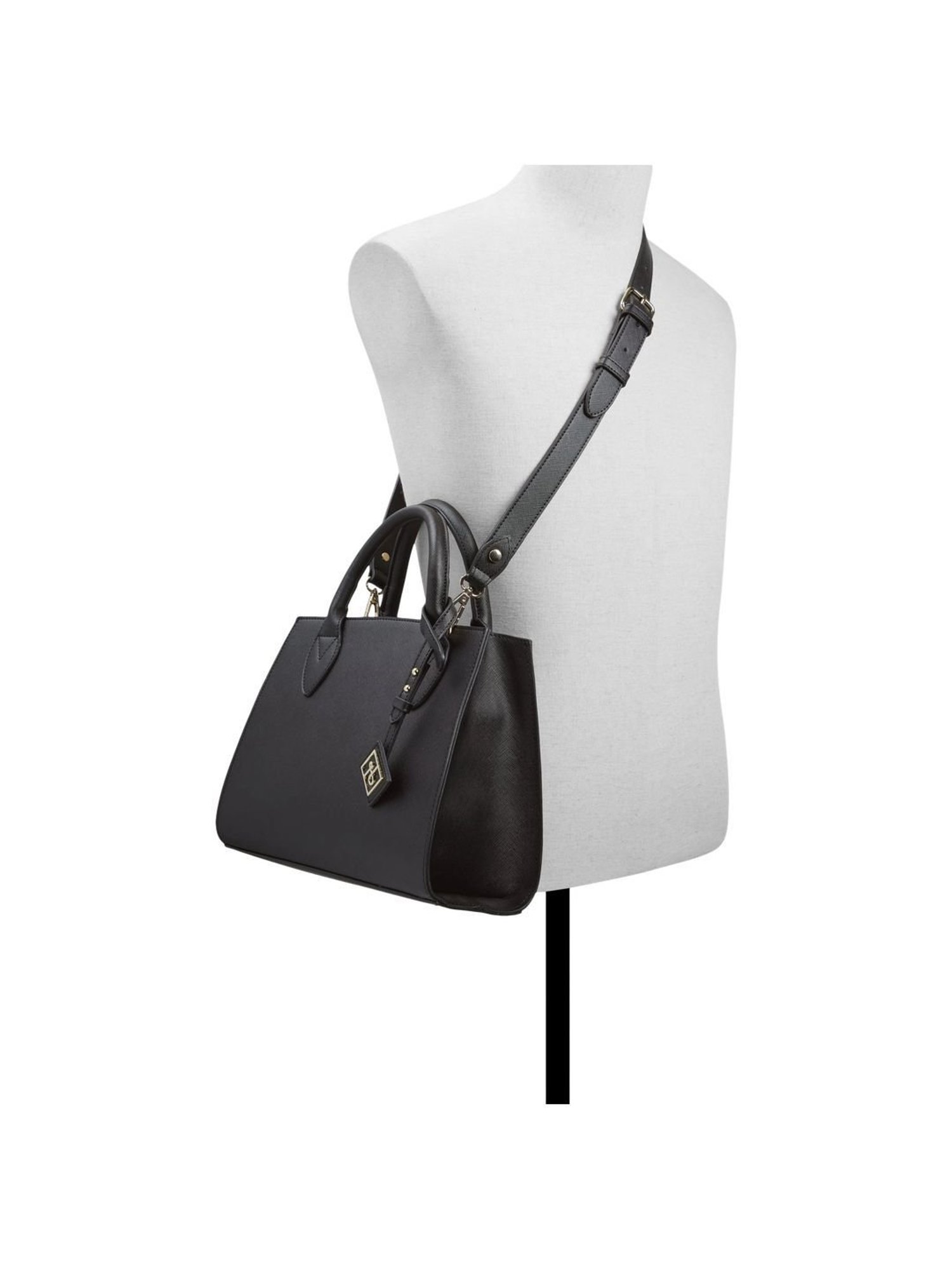 Call It Spring Black Solid Medium Handbag