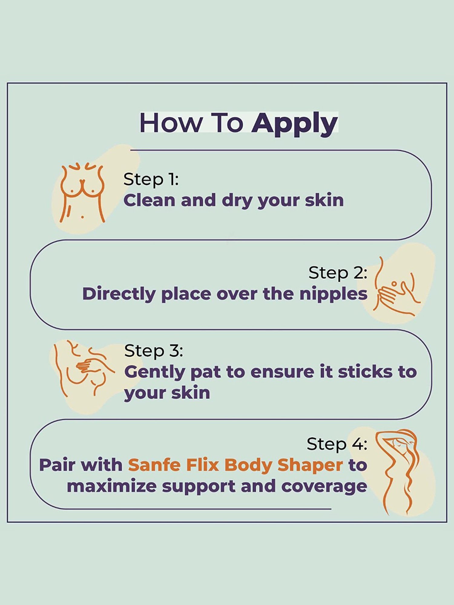 Sanfe Flix Reusable Silicone Nipple Cover - 4 Pieces