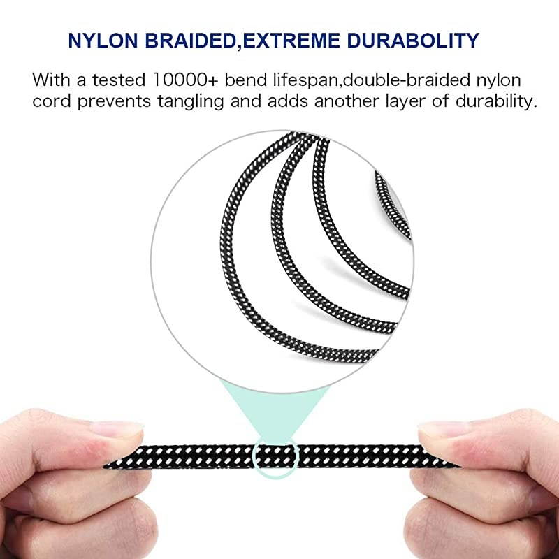 Female to 1/4 Inch TS Cable 10 FT, Nylong Braided 3 Pin Female to 6.35mm TS Male Unbalanced Interconnect Wire Mic Cord for Dynamic Microphone (Pure Copper Conductors)