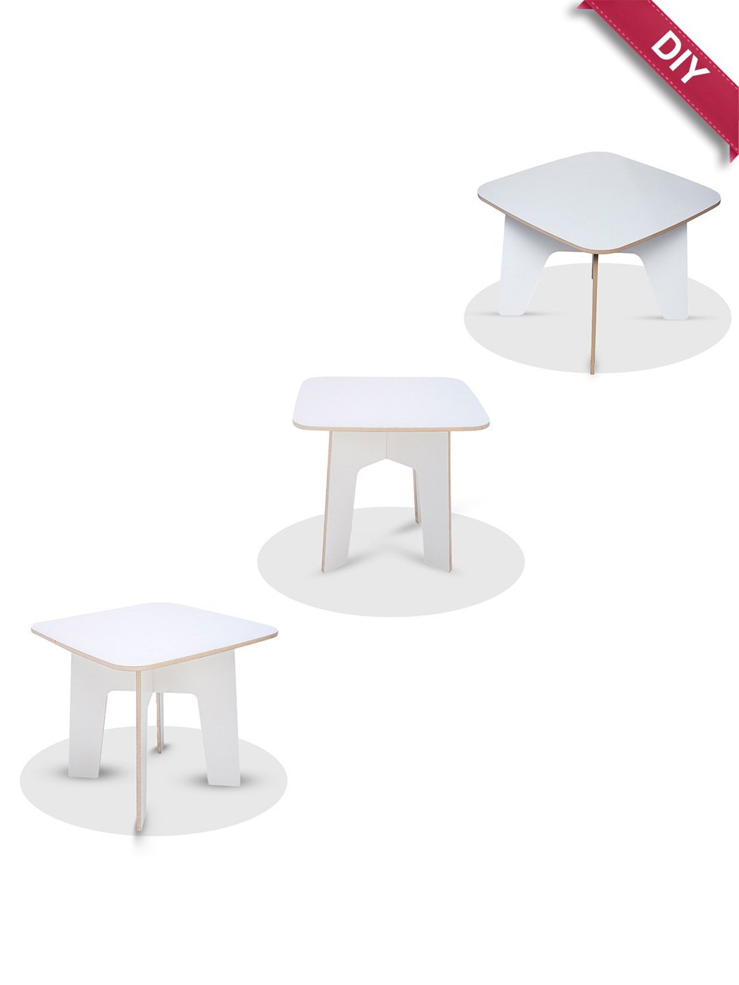 Kiddery White Montessori Inspired Wooden Cross Table for Kids (Age 3-8 years)