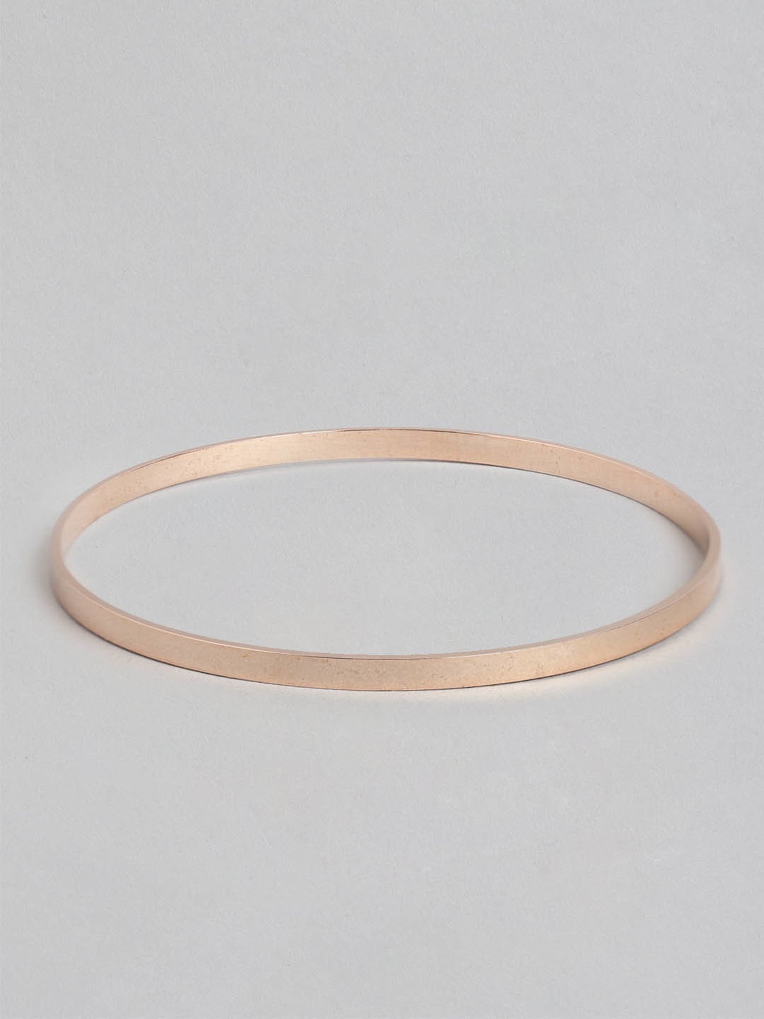 Zavya 925 Silver Rosy Splendor Rose Gold-Plated Bangle for Women