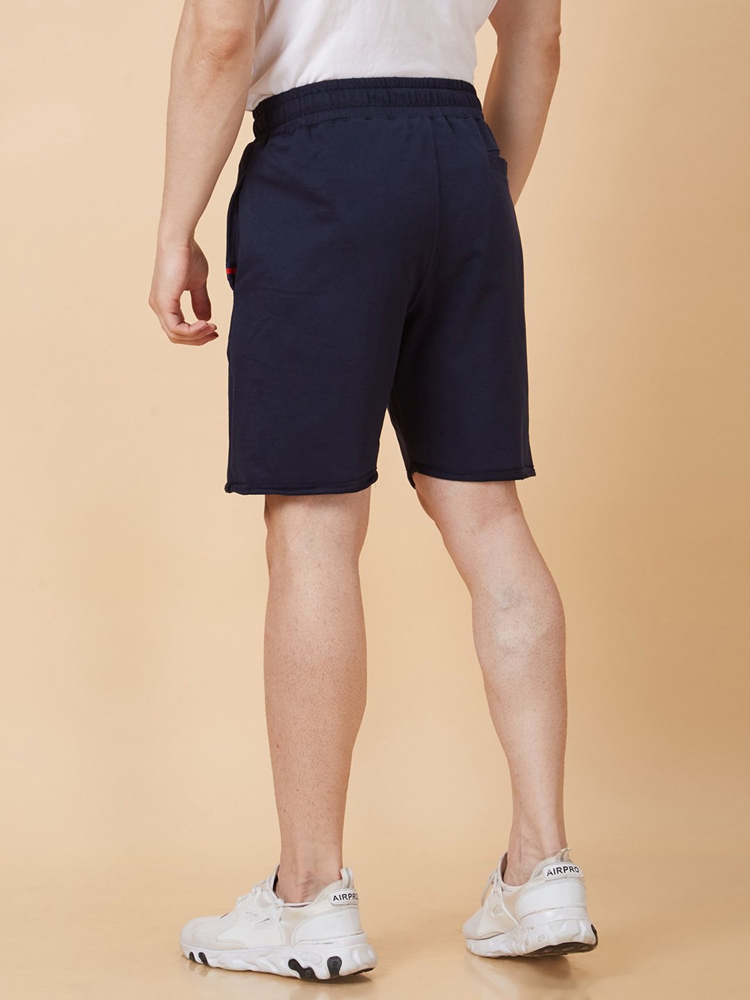 Globus Navy Regular Fit Cotton Sports Shorts