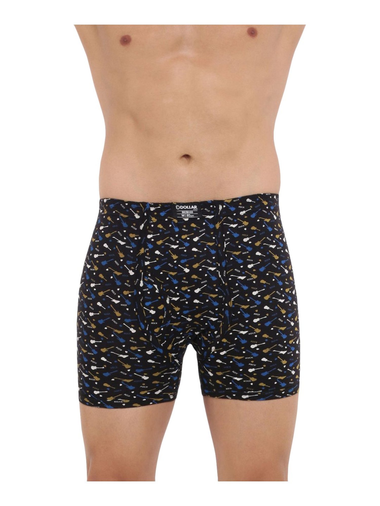 Dollar Bigboss Assorted Color Cotton Printed Trunks (Pack Of 3)