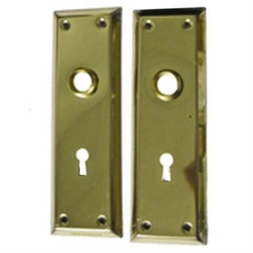 Ilco 213-04-51 Brass Bit Key Trim Plates 7" x 2-1/4" For Mortise Locksets