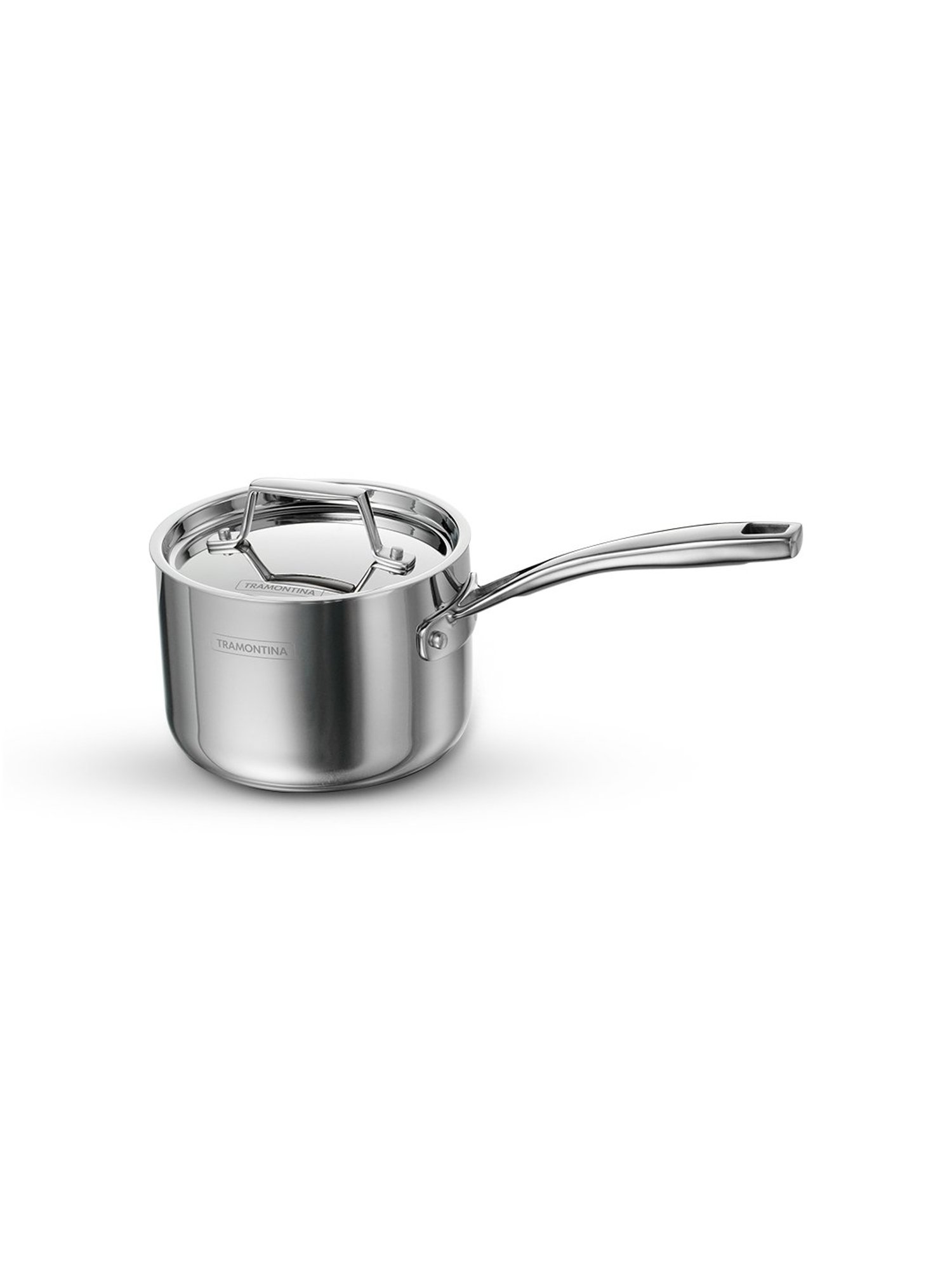 Tramontina Aeion Triply Non-Toxic Stainless Sauce Pan with Lid 14cm/1.5L NSF Certified
