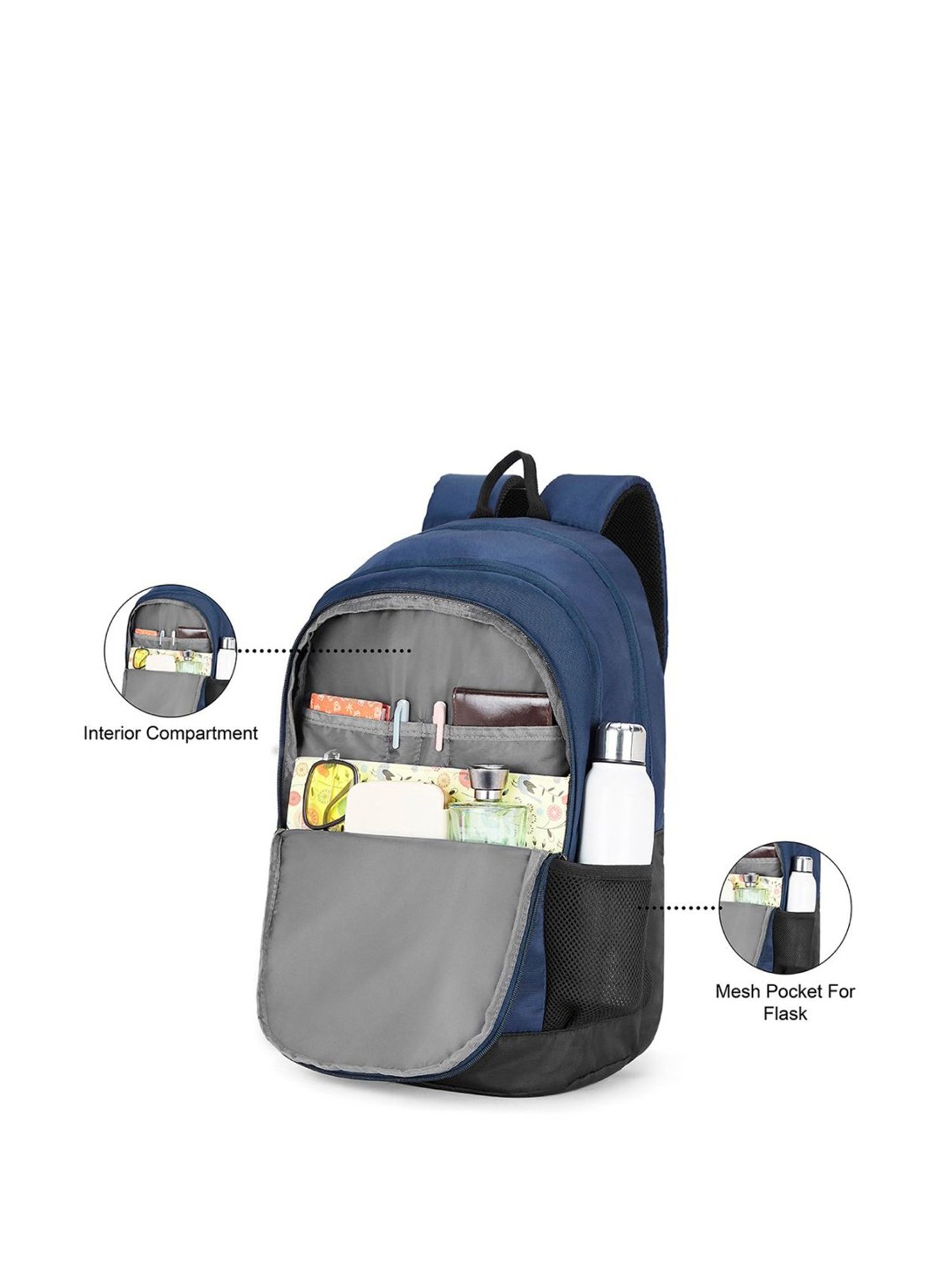 United Colors of Benetton Brenton 26 Ltrs Navy Medium Laptop Backpack