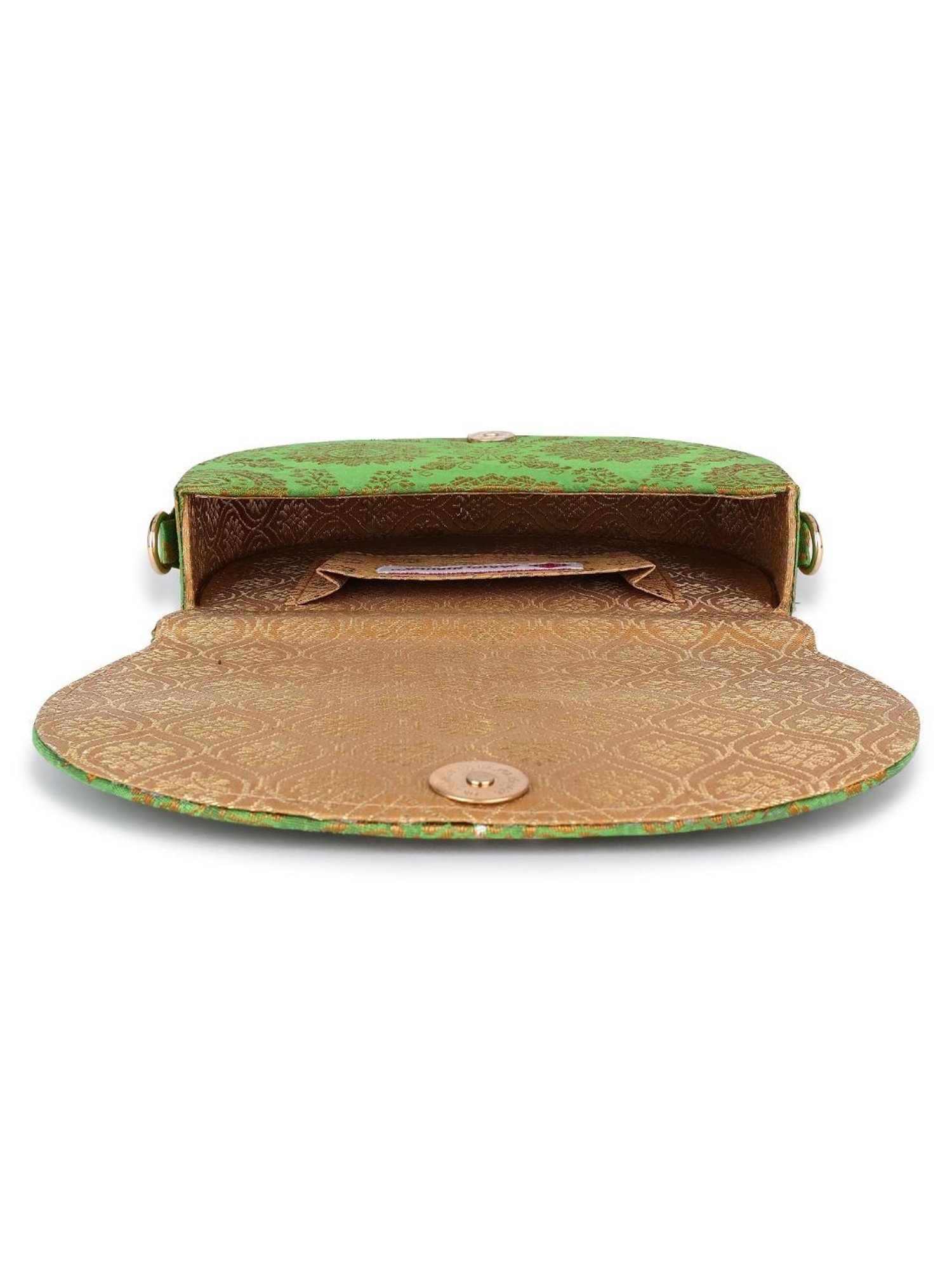 Tarini Nirula Gaia Green Embroidered Small Clutch