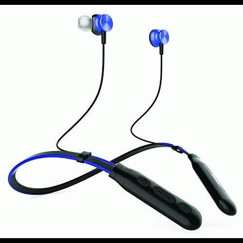 NAXA Electronics NE-971 Bluetooth Neckband Earphones with Built-in Microphone, Blue