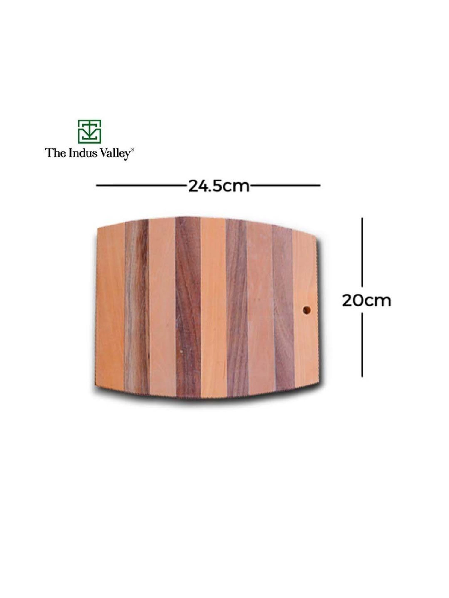 The Indus Valley Brown Haldo & Cyrus Wood Chopping Board - Set of 1