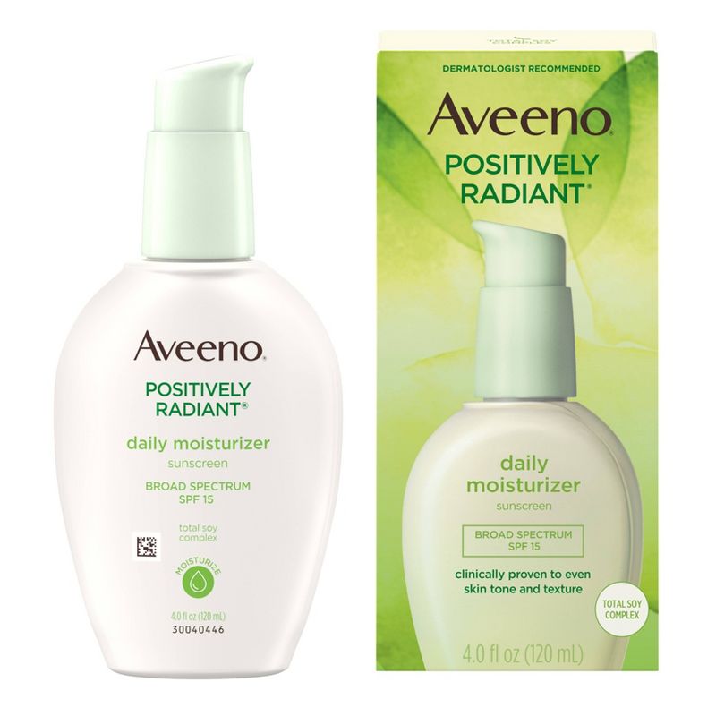 Aveeno Positively Radiant Daily Face Soy Moisturizer - SPF 15 - 4 fl oz