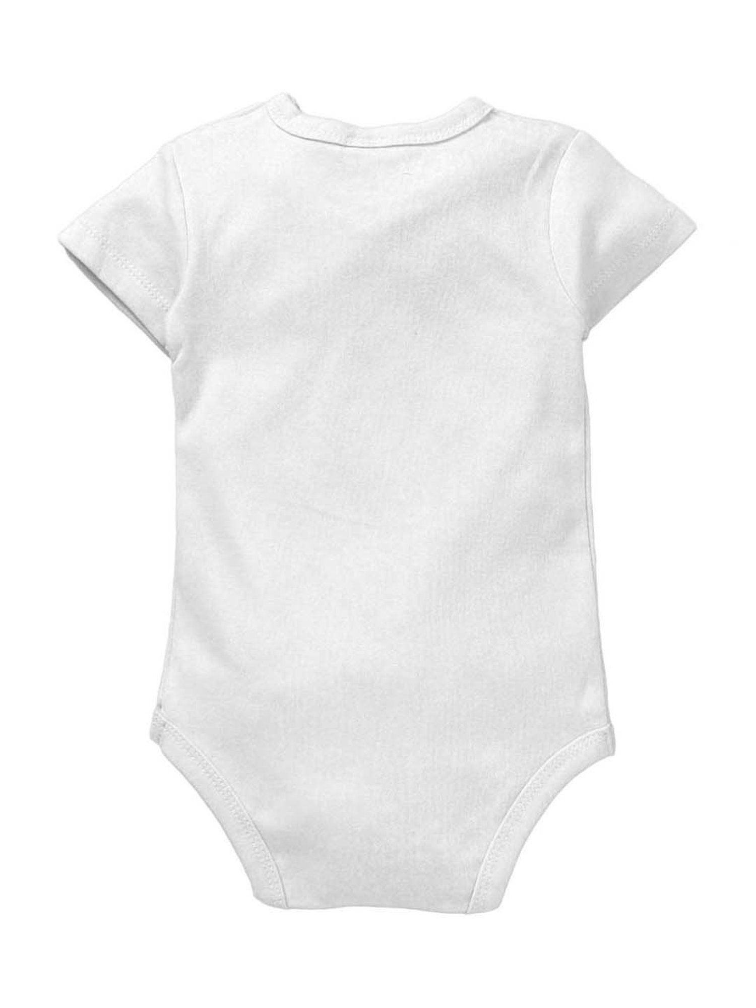 Zeezeezoo Kids White Cotton Printed Onesie