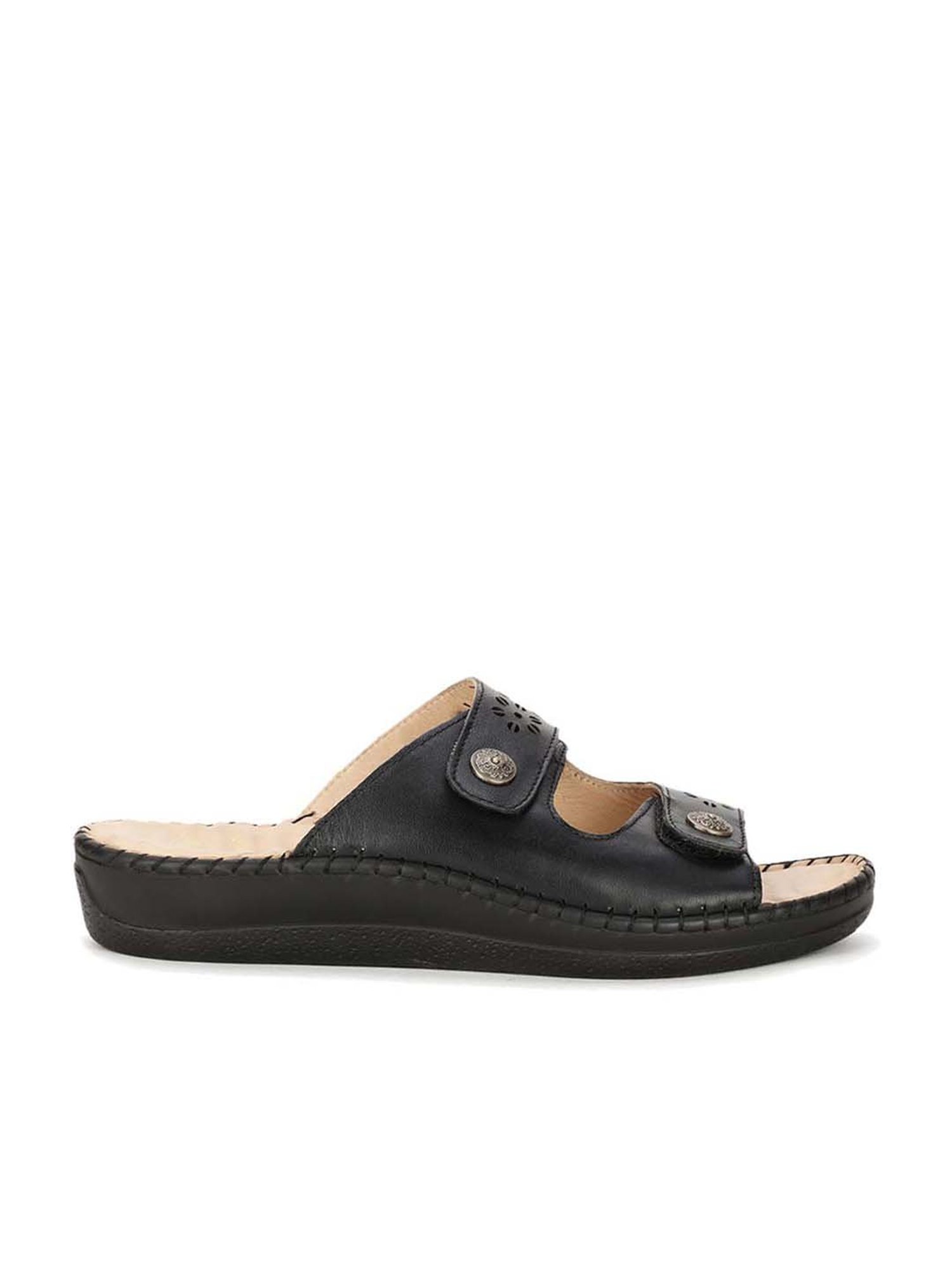 Scholl by Bata Women's Black Comfort Wedges