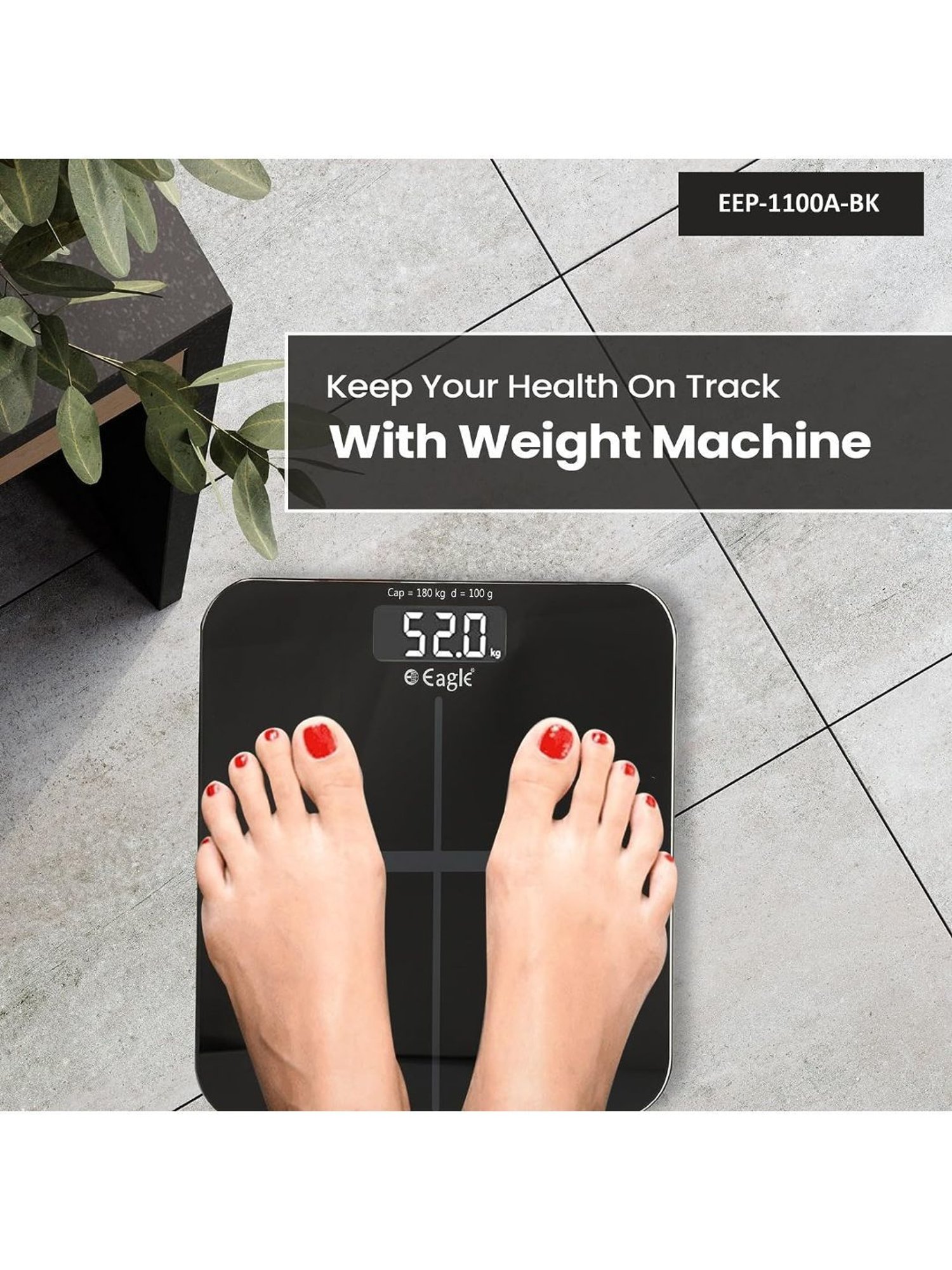 Eagle EEP1100A-GY Digital Weight Machine Body 180kg Capacity,100g Accuracy,Electronic Weighing scale