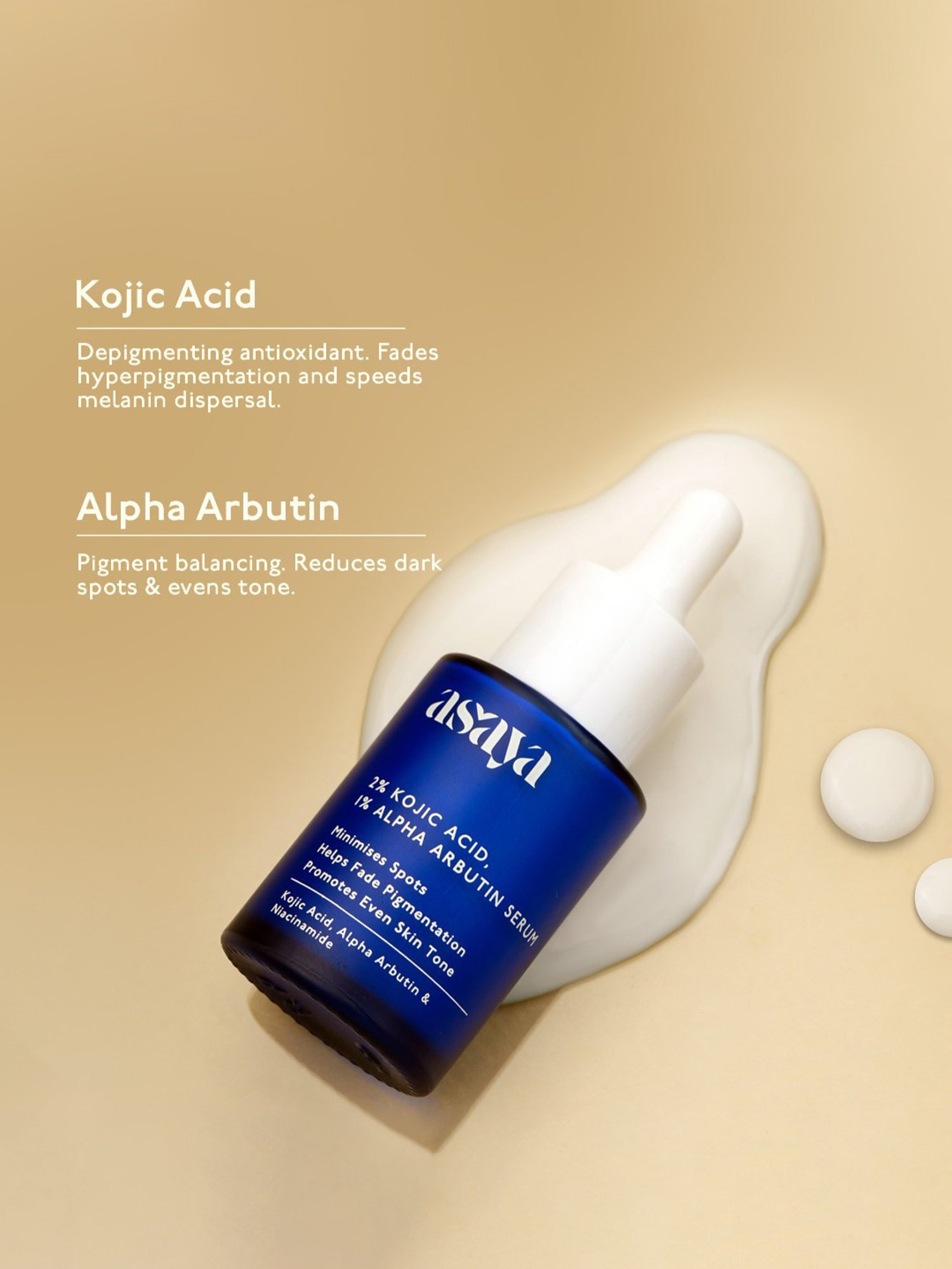 Asaya 2% Kojic Acid & 1% Alpha Arbutin Serum - 30 ml