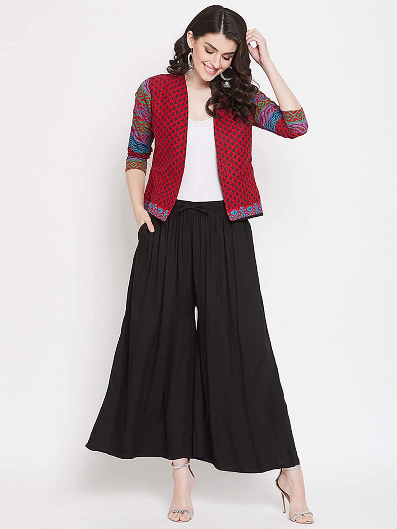 Castle Black Regular Fit Palazzos