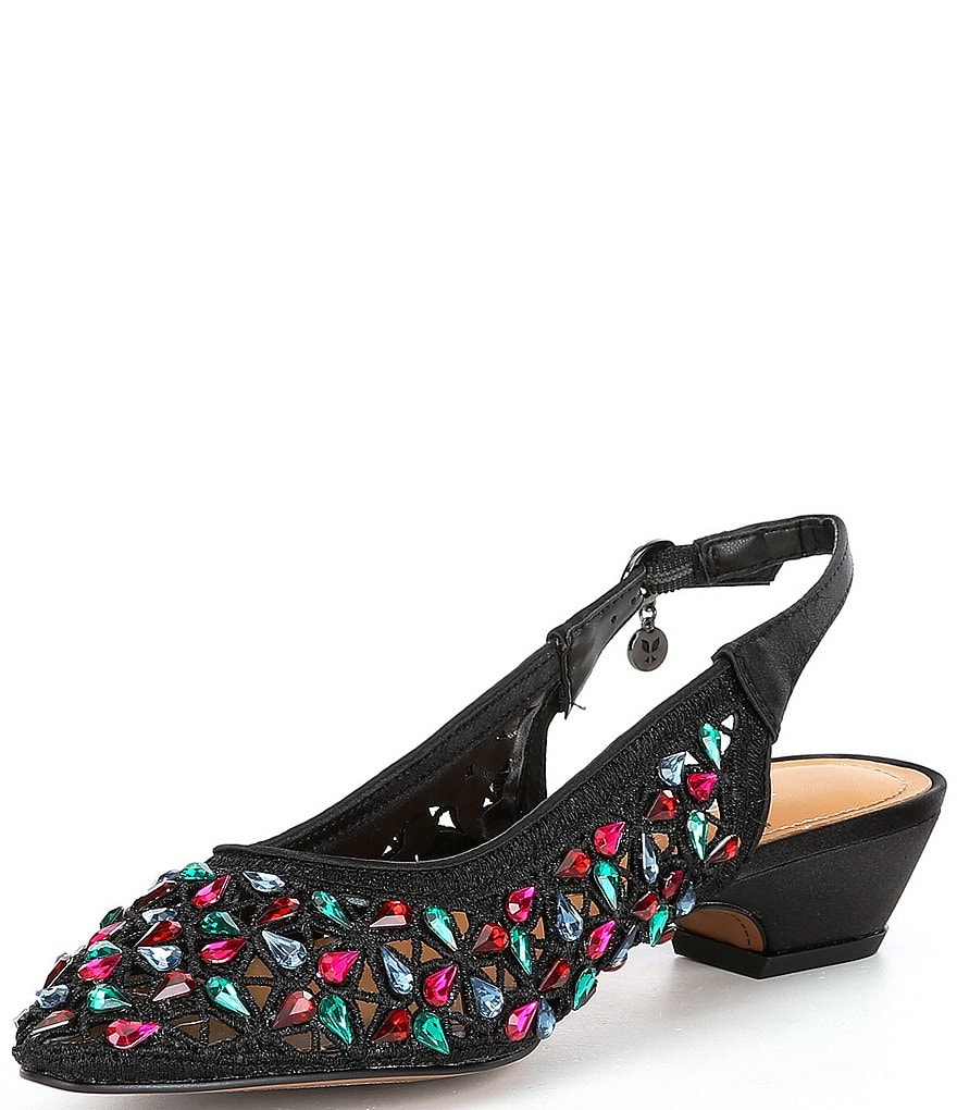 Trotters Kari Pearlized Leather Block-Heel Pumps