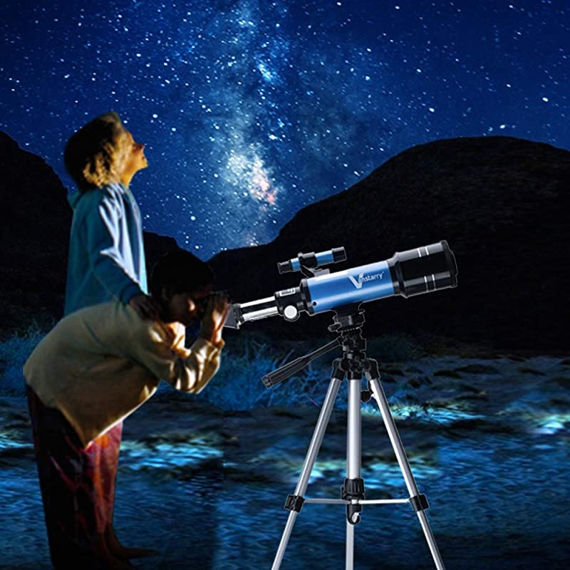 Telescopes for Kids Travel Kids Telescope 70mm Aperture 400mm AZ Mount Astronomical Refractor Telescopes for Adults Astronomy Beginners Portable Travel Telescopes with Carry Bag