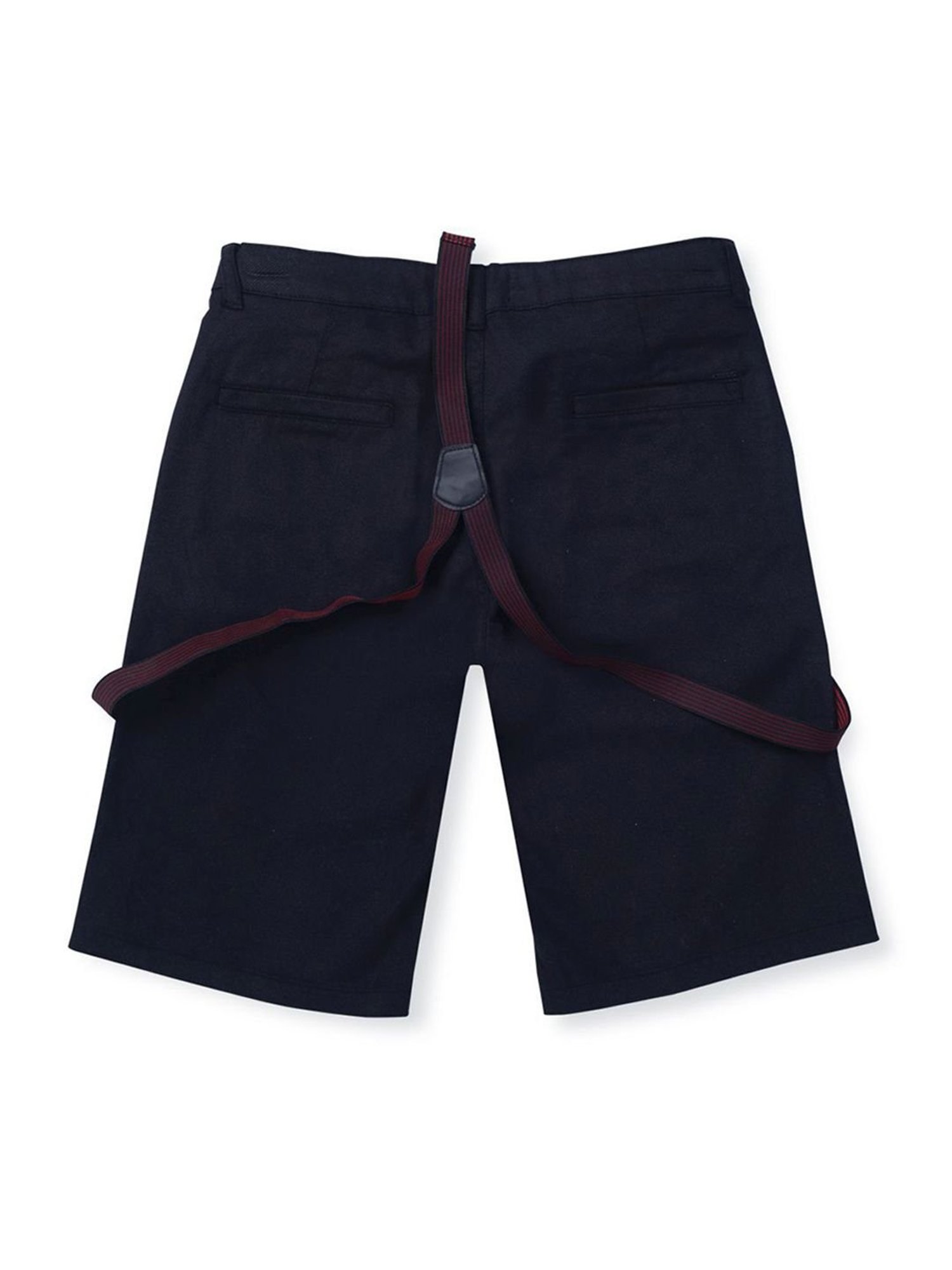 Gini & Jony Kids Black Cotton Regular Fit Bermuda