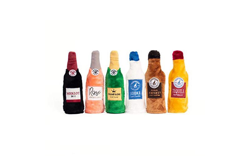 Zippy Paws - Happy Hour Crusherz Drink Themed Crunchy Water Bottle Dog Toy - Tequila