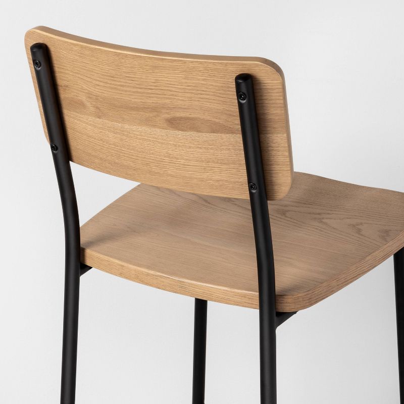 Wood & Steel Bar Stool Black - Hearth & Hand™ with Magnolia