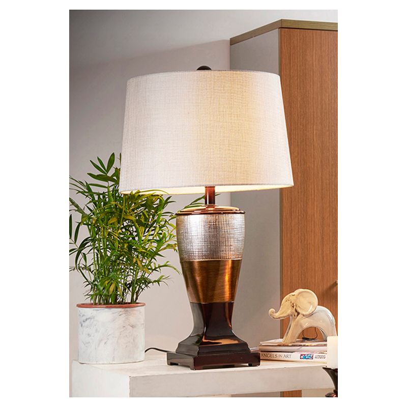 30" Antique Polyresin Table Lamp with Multi Tone Base (Includes CFL Light Bulb) Brown - Ore International