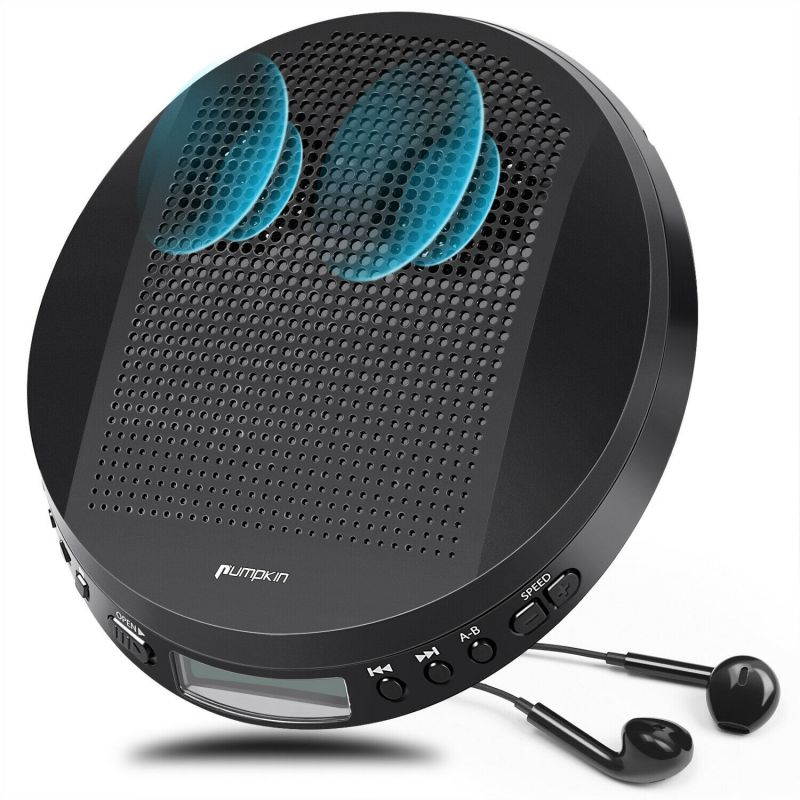 Portable CD Player for Car Walkman with Stereo Headphones USB Anti-Skip MP3 AUX